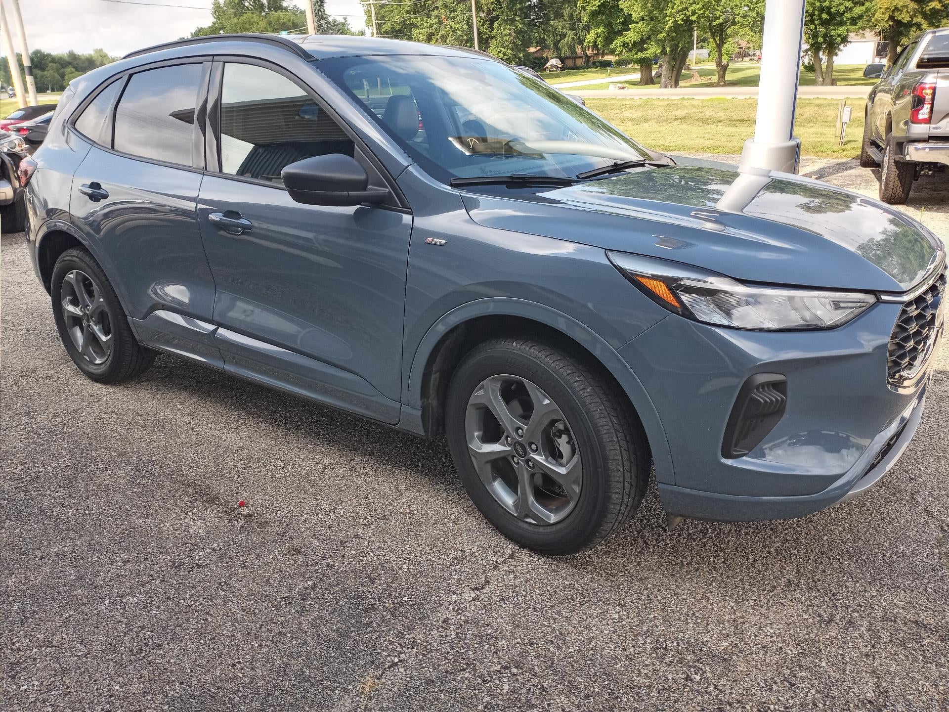 2023 Ford Escape ST-Line AWD in Blue — front three-quarter view