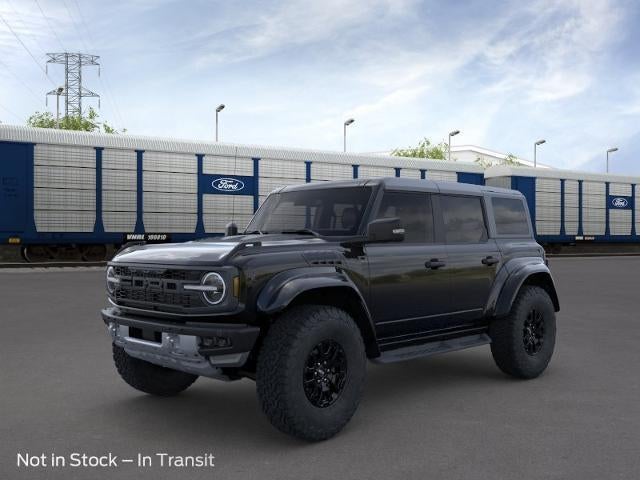 2024 Ford Bronco Raptor 4 Door Advanced 4x4 in Shadow Black — front three-quarter view
