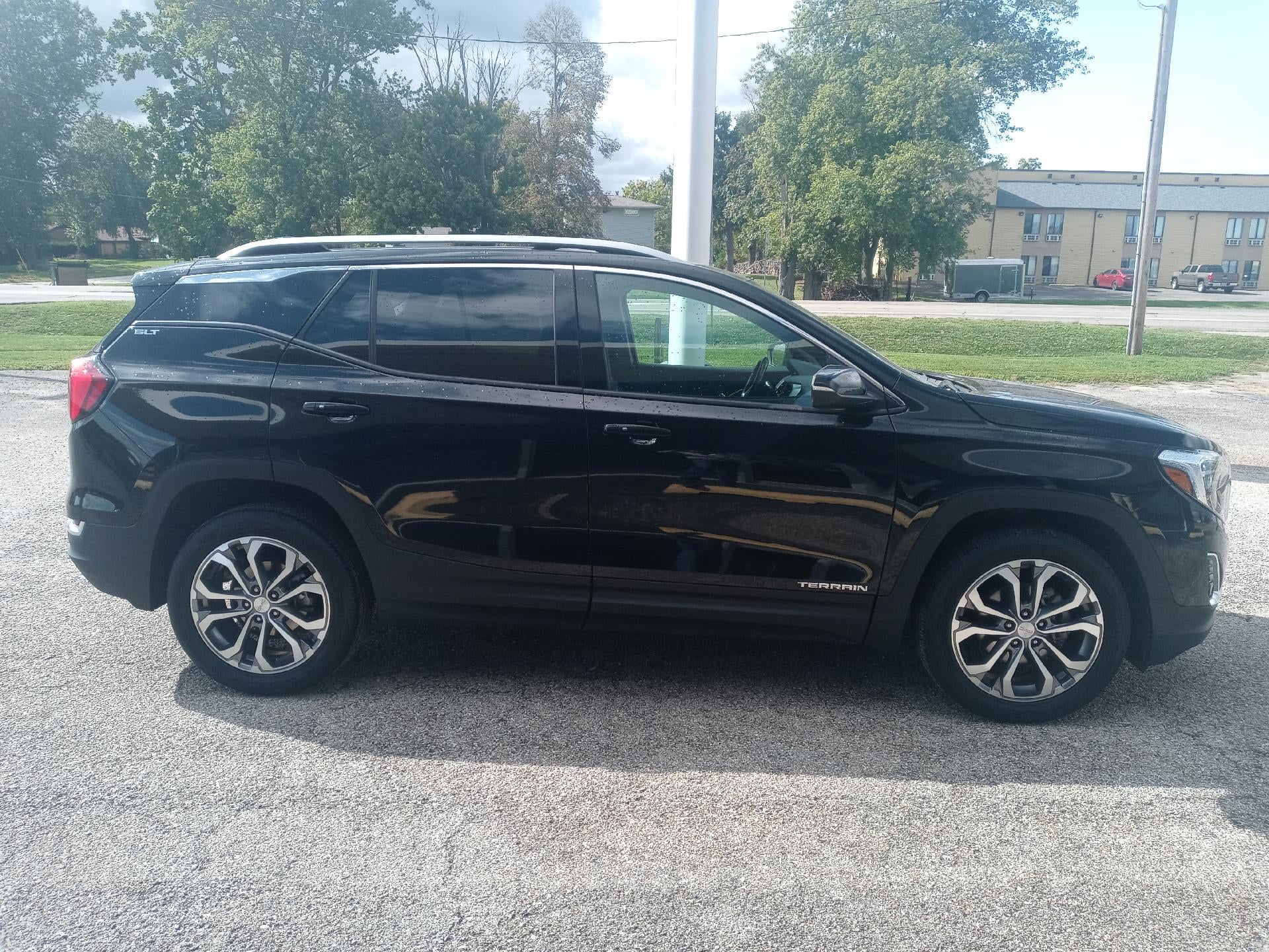 2021 GMC Terrain AWD SLT in Black — front three-quarter view
